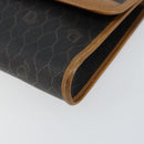 Christian Dior Honeycomb Canvas Chain Shoulder Bag PVC Black Gold Auth yk19714-8