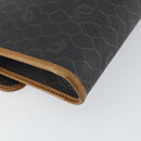 Christian Dior Honeycomb Canvas Chain Shoulder Bag PVC Black Gold Auth yk19714-17