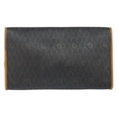 Christian Dior Honeycomb Canvas Chain Shoulder Bag PVC Black Gold Auth yk19714-2