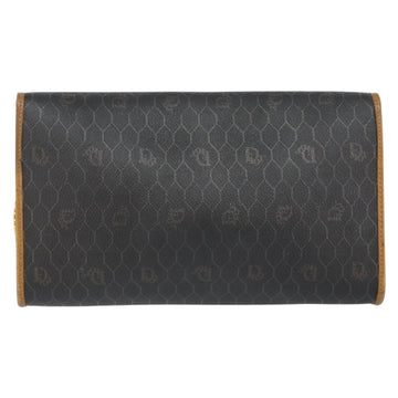 Christian Dior Honeycomb Canvas Chain Shoulder Bag PVC Black Gold Auth yk19714 - 0