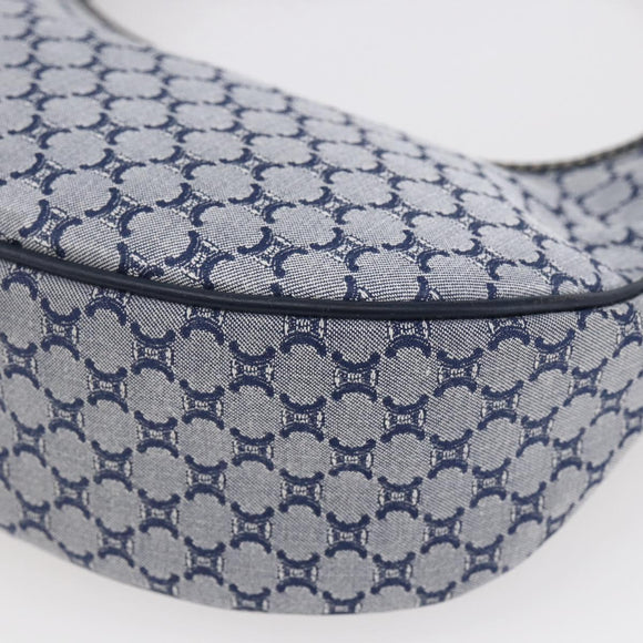 CELINE Macadam Canvas Hand Bag Navy Auth yk19718