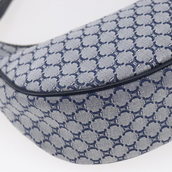 CELINE Macadam Canvas Hand Bag Navy Auth yk19718