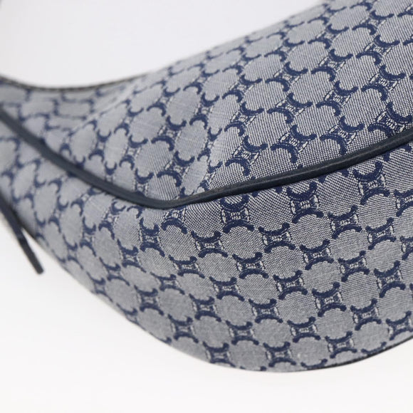 CELINE Macadam Canvas Hand Bag Navy Auth yk19718