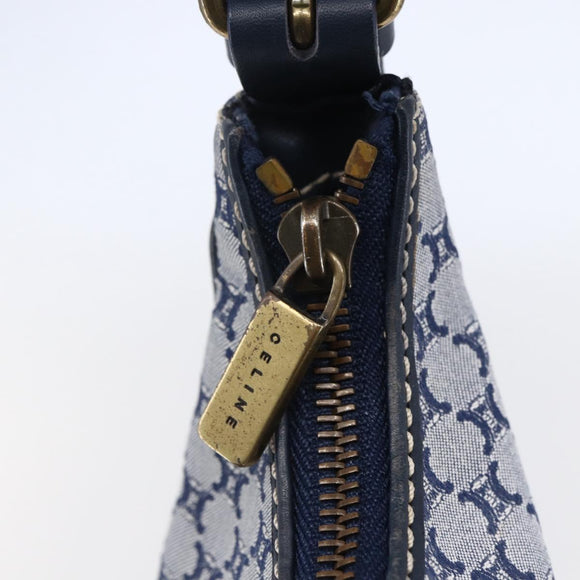 CELINE Macadam Canvas Hand Bag Navy Auth yk19718