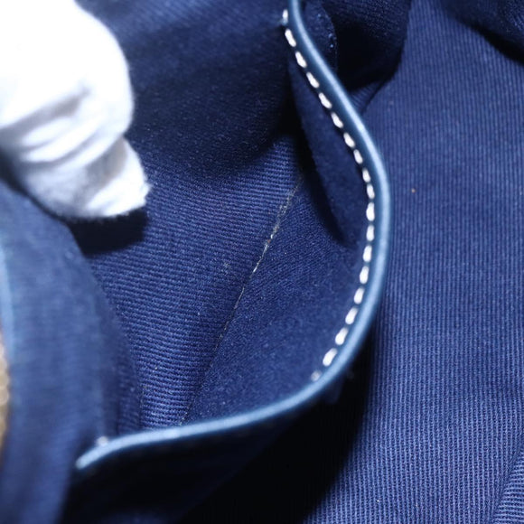 CELINE Macadam Canvas Hand Bag Navy Auth yk19718