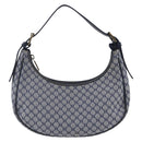 CELINE Macadam Canvas Hand Bag Navy Auth yk19718-2