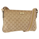 GUCCI GG Canvas Sherry Line Shoulder Bag Beige Gold 189749 001998 Auth yk19719-1