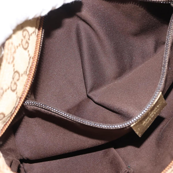GUCCI GG Canvas Sherry Line Shoulder Bag Beige Gold 189749 001998 Auth yk19719