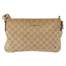 GUCCI GG Canvas Sherry Line Shoulder Bag Beige Gold 189749 001998 Auth yk19719-13