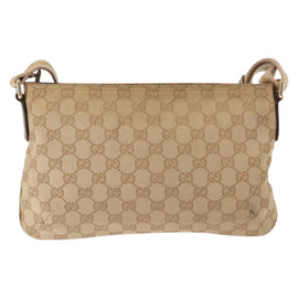 GUCCI GG Canvas Sherry Line Shoulder Bag Beige Gold 189749 001998 Auth yk19719 - 0