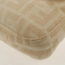FENDI Zucca Canvas Mamma Baguette Shoulder Bag Beige Silver Auth yk19721V-17