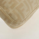 FENDI Zucca Canvas Mamma Baguette Shoulder Bag Beige Silver Auth yk19721V-18