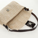 FENDI Zucca Canvas Mamma Baguette Shoulder Bag Beige Silver Auth yk19721V-21