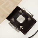 FENDI Zucca Canvas Mamma Baguette Shoulder Bag Beige Silver Auth yk19721V-22