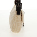 FENDI Zucca Canvas Mamma Baguette Shoulder Bag Beige Silver Auth yk19721V-4