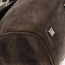 Salvatore Ferragamo Gancini Hand Bag Suede 2way Gray Silver Auth yk19722-15