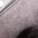 Salvatore Ferragamo Gancini Hand Bag Suede 2way Gray Silver Auth yk19722-19