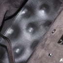 Salvatore Ferragamo Gancini Hand Bag Suede 2way Gray Silver Auth yk19722-11