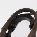 Salvatore Ferragamo Gancini Hand Bag Suede 2way Gray Silver Auth yk19722-14