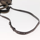 Salvatore Ferragamo Gancini Hand Bag Suede 2way Gray Silver Auth yk19722-8