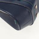 LOEWE Sender Shoulder Bag Leather Navy Silver Auth yk19723V-15