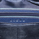 LOEWE Sender Shoulder Bag Leather Navy Silver Auth yk19723V-21