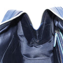 LOEWE Sender Shoulder Bag Leather Navy Silver Auth yk19723V-23