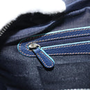 LOEWE Sender Shoulder Bag Leather Navy Silver Auth yk19723V-25