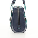 LOEWE Sender Shoulder Bag Leather Navy Silver Auth yk19723V-3