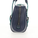 LOEWE Sender Shoulder Bag Leather Navy Silver Auth yk19723V-4