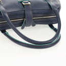 LOEWE Sender Shoulder Bag Leather Navy Silver Auth yk19723V-8