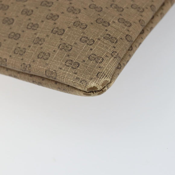 GUCCI Micro GG Supreme Web Sherry Line Tote Bag PVC Beige Auth yk19729