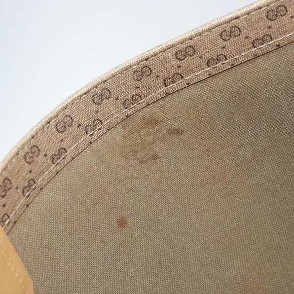 GUCCI Micro GG Supreme Web Sherry Line Tote Bag PVC Beige Auth yk19729