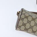 GUCCI GG Supreme Web Sherry Line Bag PVC Beige Gold 89 02 018 Auth yk19730-10