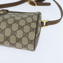 GUCCI GG Supreme Web Sherry Line Bag PVC Beige Gold 89 02 018 Auth yk19730-11