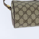 GUCCI GG Supreme Web Sherry Line Bag PVC Beige Gold 89 02 018 Auth yk19730-12