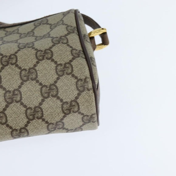 GUCCI GG Supreme Web Sherry Line Bag PVC Beige Gold 89 02 018 Auth yk19730