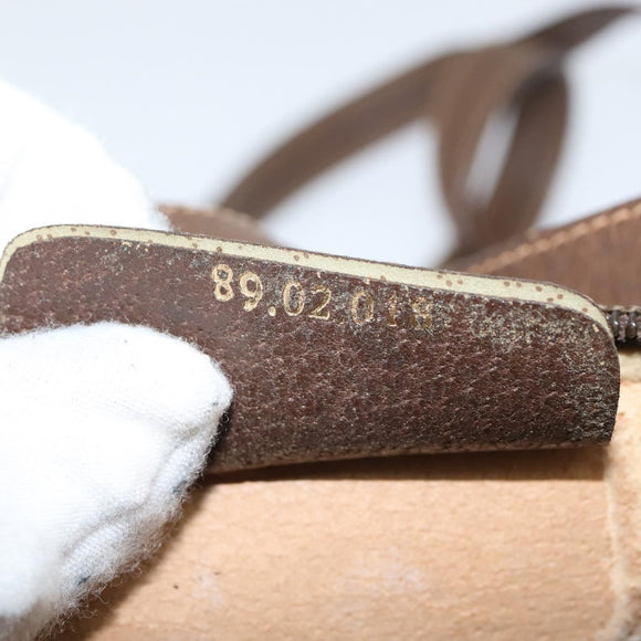 GUCCI GG Supreme Web Sherry Line Bag PVC Beige Gold 89 02 018 Auth yk19730