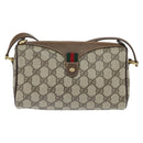 GUCCI GG Supreme Web Sherry Line Bag PVC Beige Gold 89 02 018 Auth yk19730-2