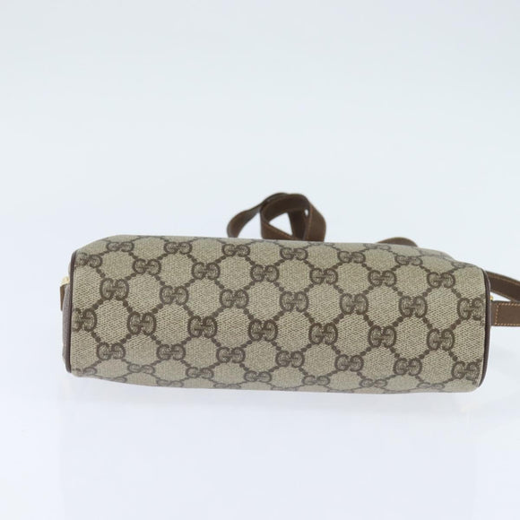 GUCCI GG Supreme Web Sherry Line Bag PVC Beige Gold 89 02 018 Auth yk19730