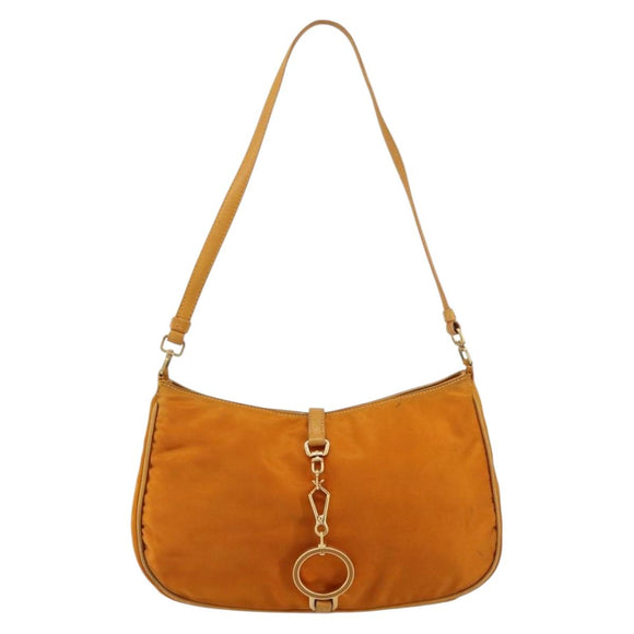 PRADA Shoulder Bag Nylon Orange Auth yk19732