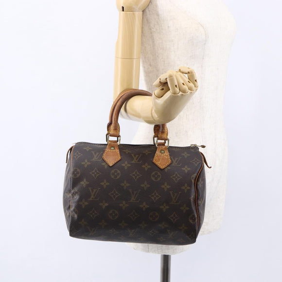LOUIS VUITTON Monogram Speedy 25 Hand Bag M41528 LV Auth yk19734