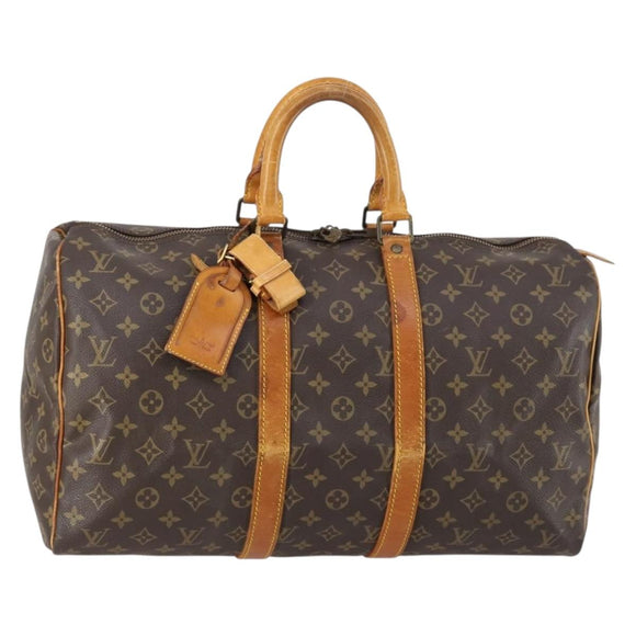 LOUIS VUITTON Monogram Keepall 45 Boston Bag M41428 LV Auth yk19735