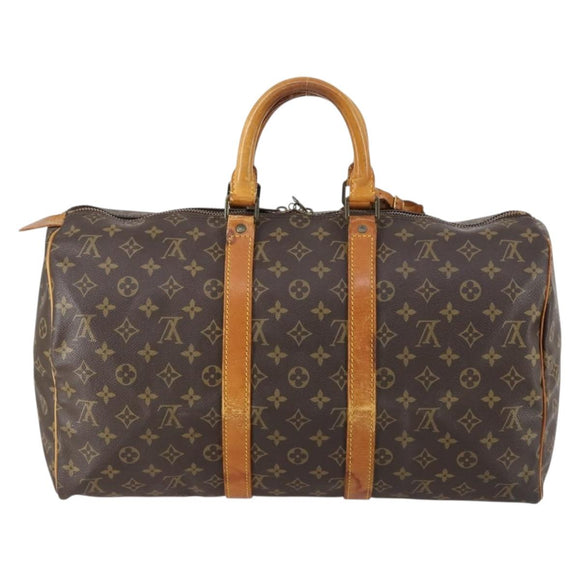 LOUIS VUITTON Monogram Keepall 45 Boston Bag M41428 LV Auth yk19735