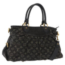 LOUIS VUITTON Monogram Denim Neo Cabby MM Bag 2way Black M95351 LV Auth yk19739-1