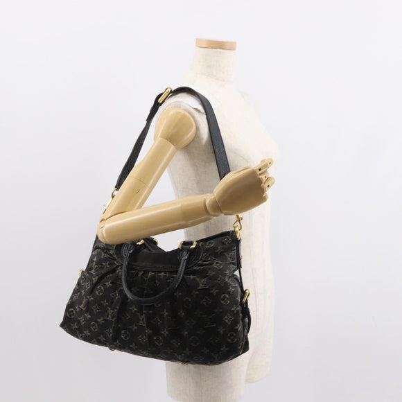 LOUIS VUITTON Monogram Denim Neo Cabby MM Bag 2way Black M95351 LV Auth yk19739