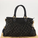 LOUIS VUITTON Monogram Denim Neo Cabby MM Bag 2way Black M95351 LV Auth yk19739-12