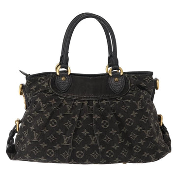 LOUIS VUITTON Monogram Denim Neo Cabby MM Bag 2way Black M95351 LV Auth yk19739 - 0