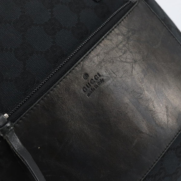 GUCCI GG Canvas Tote Bag Black 019 0402 Auth yk19746