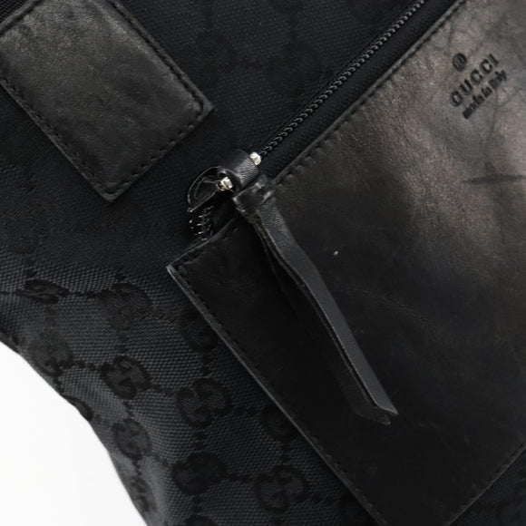 GUCCI GG Canvas Tote Bag Black 019 0402 Auth yk19746